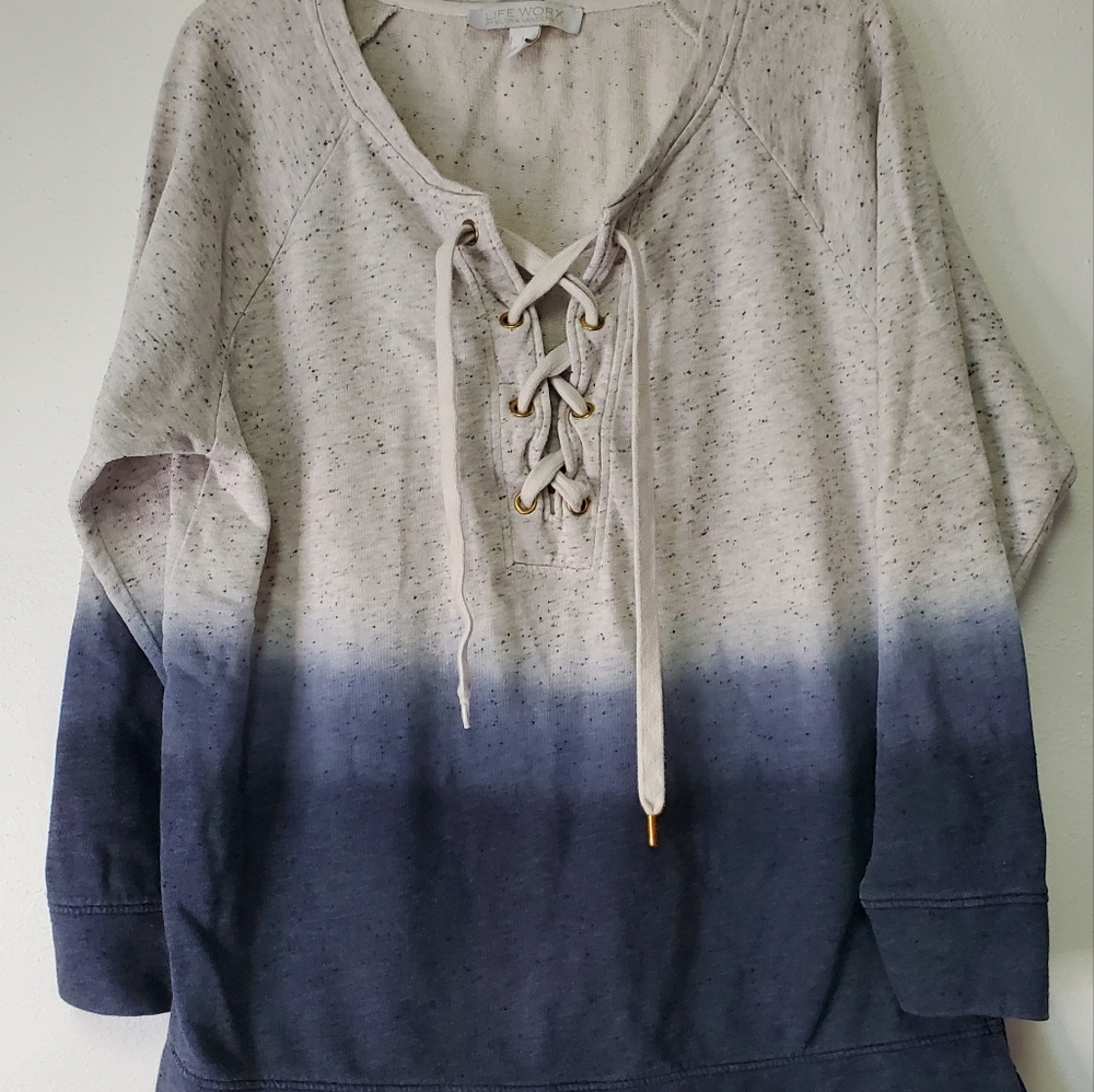 Life Work x Gloria Vanderbilt/Lace Up Sweatshirt